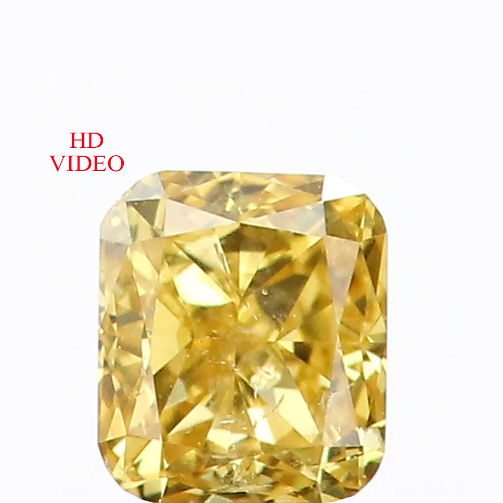 0.17 Ct Natural Loose Diamond Cushion Yellow Color SI2 Clarity 3.30 MM L8639