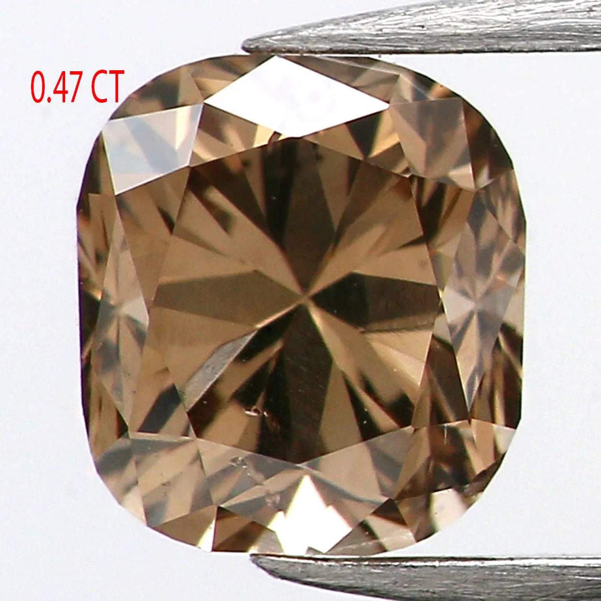 0.47 Ct Natural Loose Diamond, Cushion Diamond, Brown Diamond, Polished Diamond, Real Diamond, Rustic Diamond, Antique Diamond L