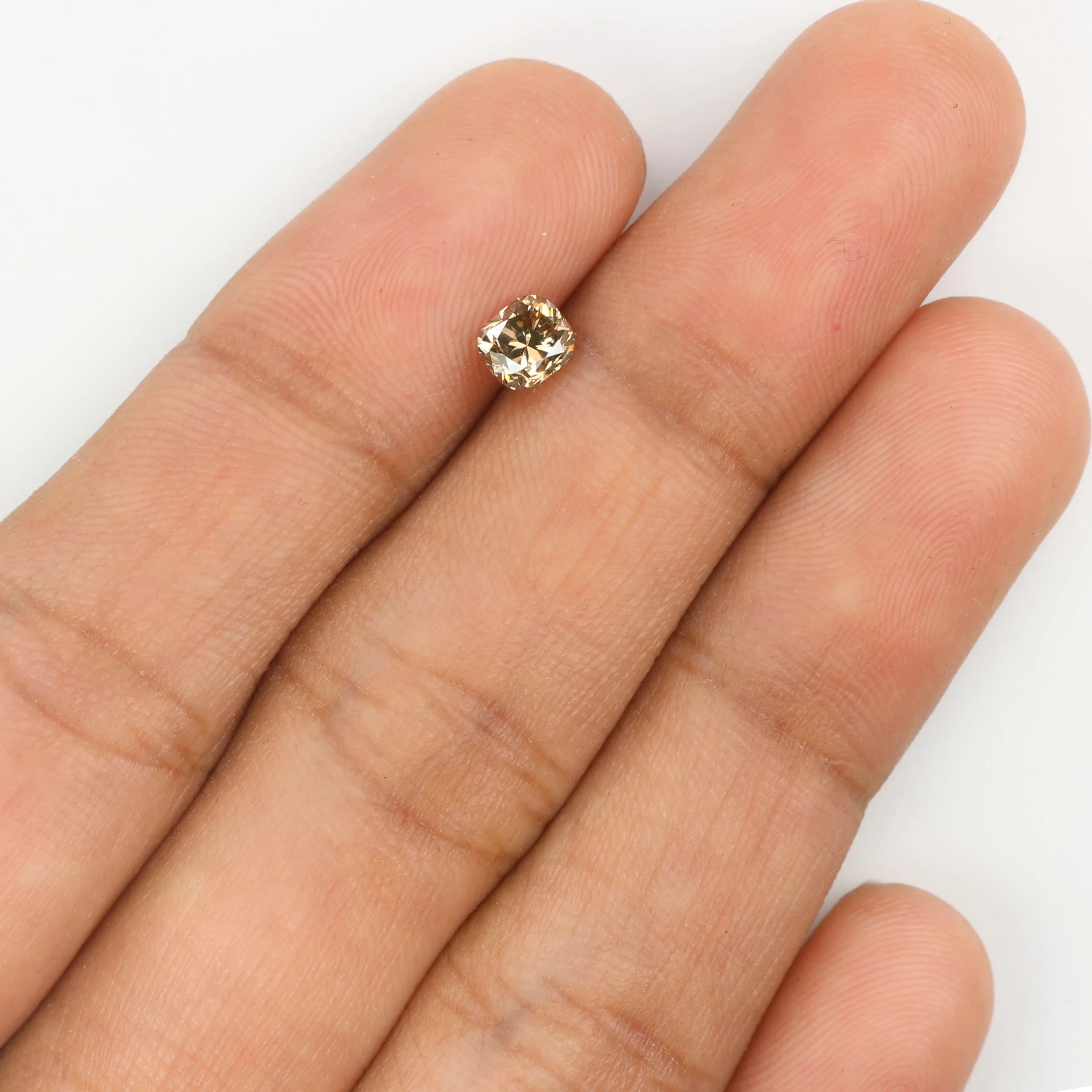 0.47 Ct Natural Loose Diamond, Cushion Diamond, Brown Diamond, Polished Diamond, Real Diamond, Rustic Diamond, Antique Diamond L