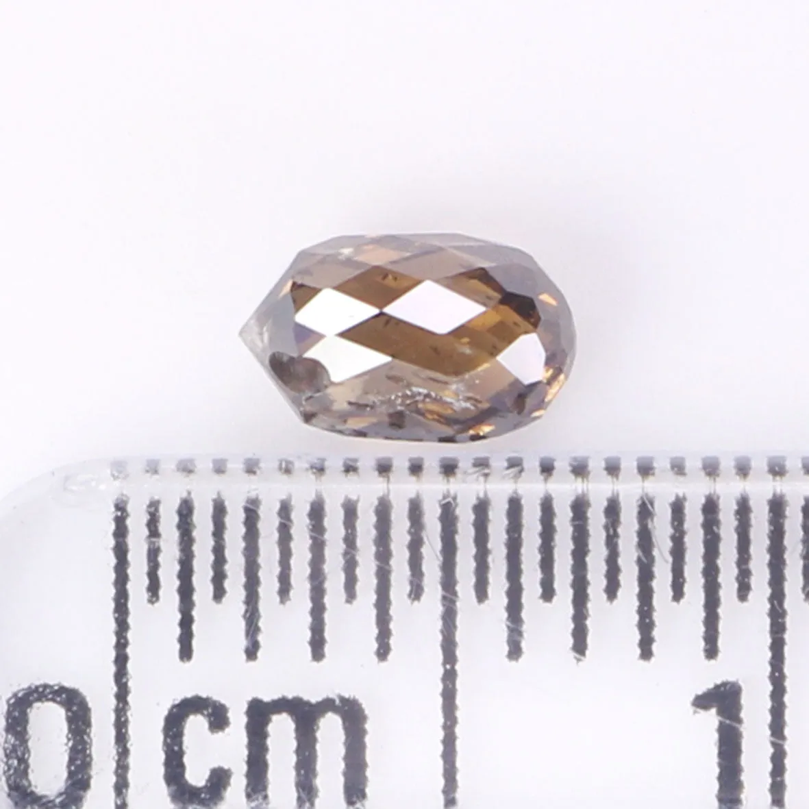 0.47 Ct Natural Loose Diamond Drop Black Brown Color SI1 Clarity 5.10 MM L9252