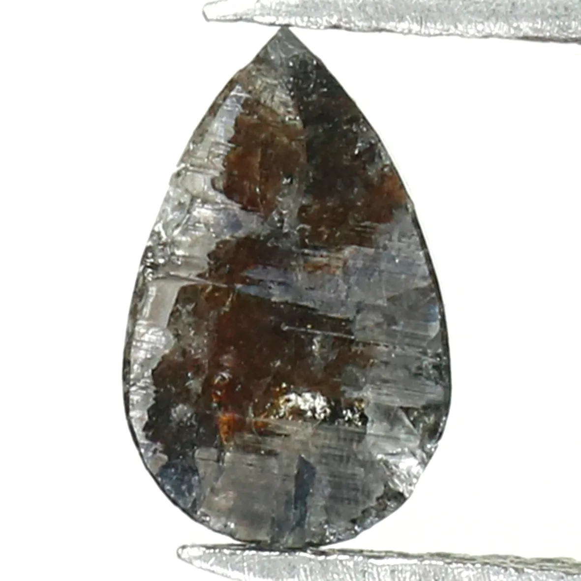 0.63 CT Natural Loose Diamond, Pear Diamond, Black Diamond, Rustic Diamond, Pear Cut Diamond, Rose Cut Diamond, Fancy Color Diam