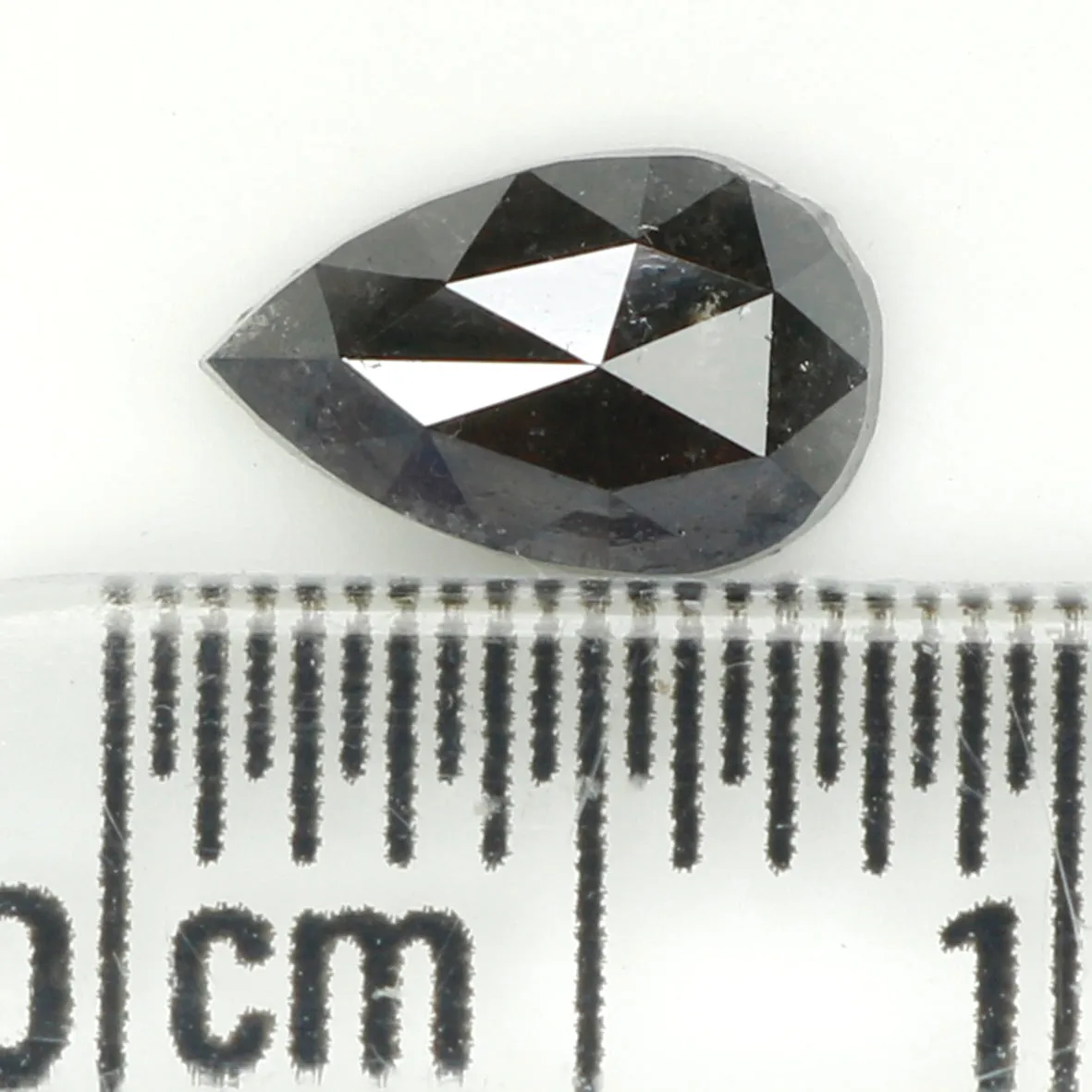 0.63 CT Natural Loose Diamond, Pear Diamond, Black Diamond, Rustic Diamond, Pear Cut Diamond, Rose Cut Diamond, Fancy Color Diam