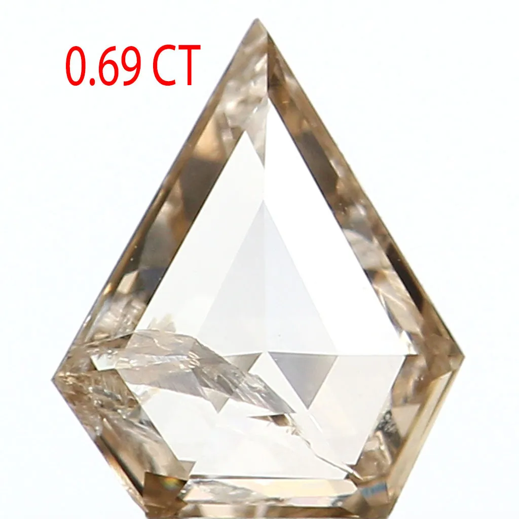 0.69 Ct Natural Loose Diamond, Shield Cut Diamond, Brown Color Diamond, Rose Cut Diamond, Real Rustic Diamond, Antique Diamond L