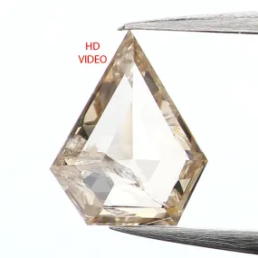 0.69 Ct Natural Loose Diamond, Shield Cut Diamond, Brown Color Diamond, Rose Cut Diamond, Real Rustic Diamond, Antique Diamond L