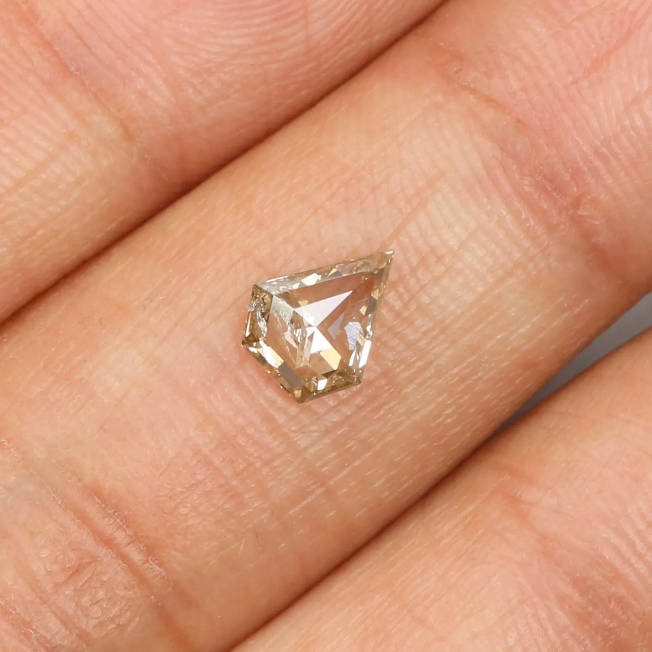 0.69 Ct Natural Loose Diamond, Shield Cut Diamond, Brown Color Diamond, Rose Cut Diamond, Real Rustic Diamond, Antique Diamond L