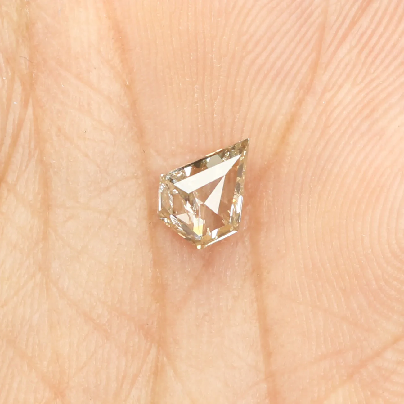 0.69 Ct Natural Loose Diamond, Shield Cut Diamond, Brown Color Diamond, Rose Cut Diamond, Real Rustic Diamond, Antique Diamond L