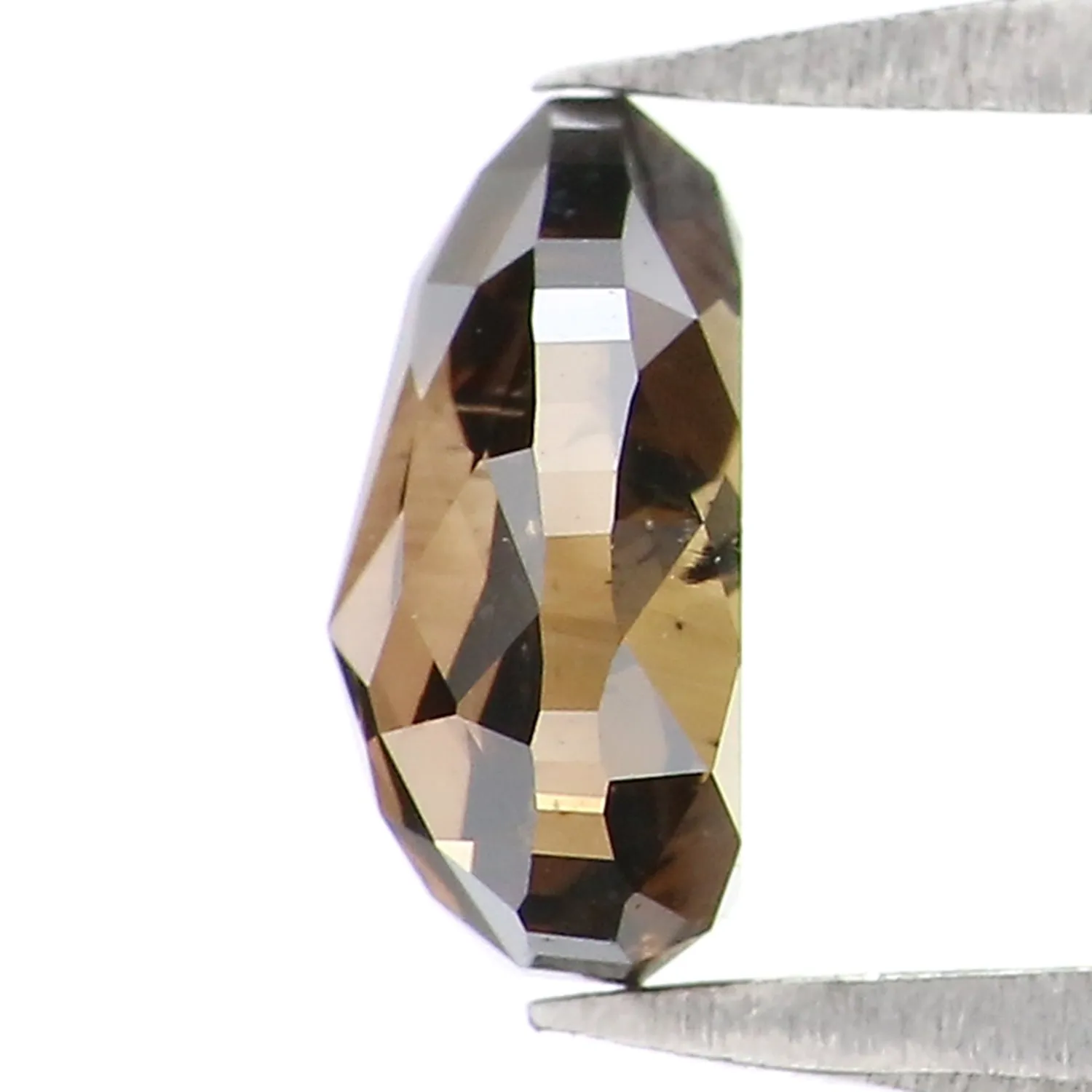 0.80 CT Natural Loose Pear Shape Diamond Black Brown Color Pear Cut Diamond 6.60 MM Natural Loose Pear Shape Rose Cut Diamond LQ