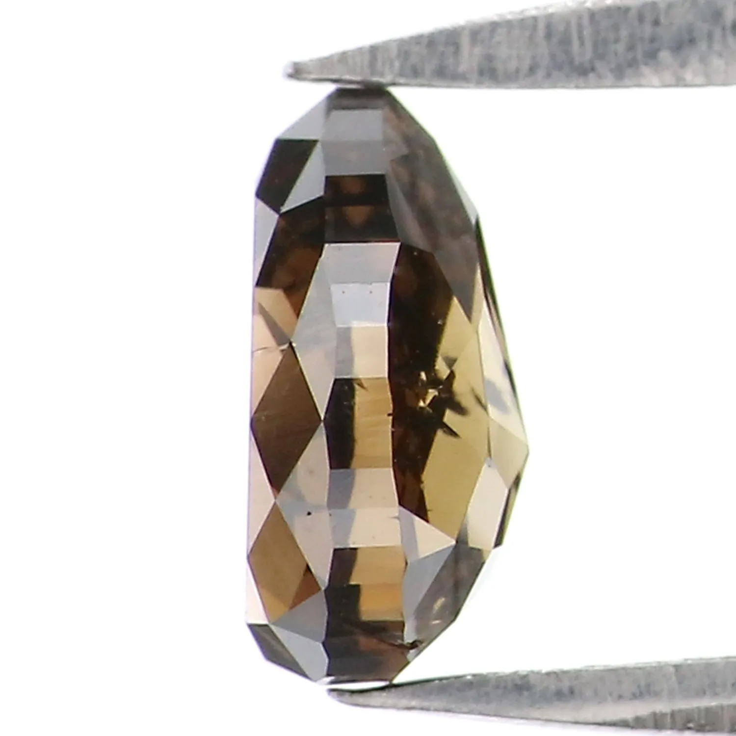 0.80 CT Natural Loose Pear Shape Diamond Black Brown Color Pear Cut Diamond 6.60 MM Natural Loose Pear Shape Rose Cut Diamond LQ