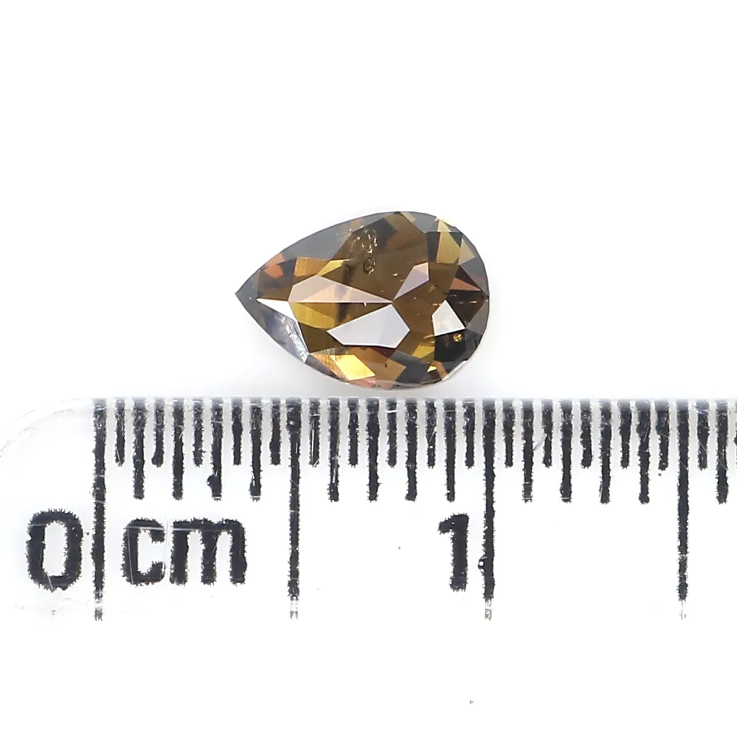 0.80 CT Natural Loose Pear Shape Diamond Black Brown Color Pear Cut Diamond 6.60 MM Natural Loose Pear Shape Rose Cut Diamond LQ