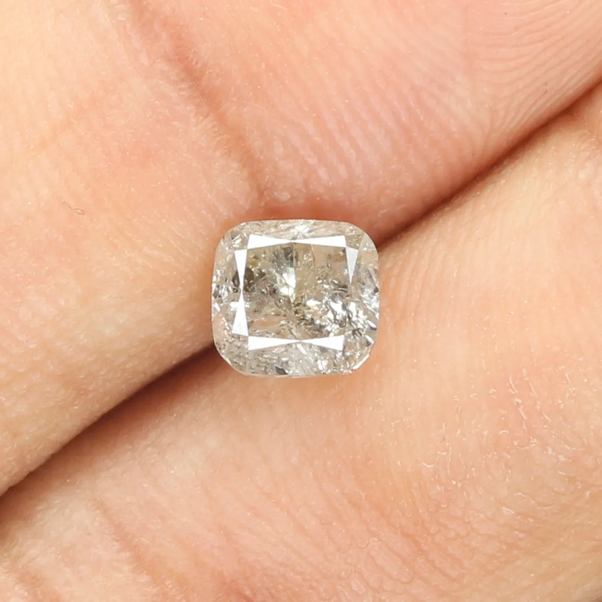 1.01 Ct Natural Loose Diamond, Cushion Diamond, Green Diamond, Polished Diamond, Real Diamond, Rustic Diamond, Antique Diamond L