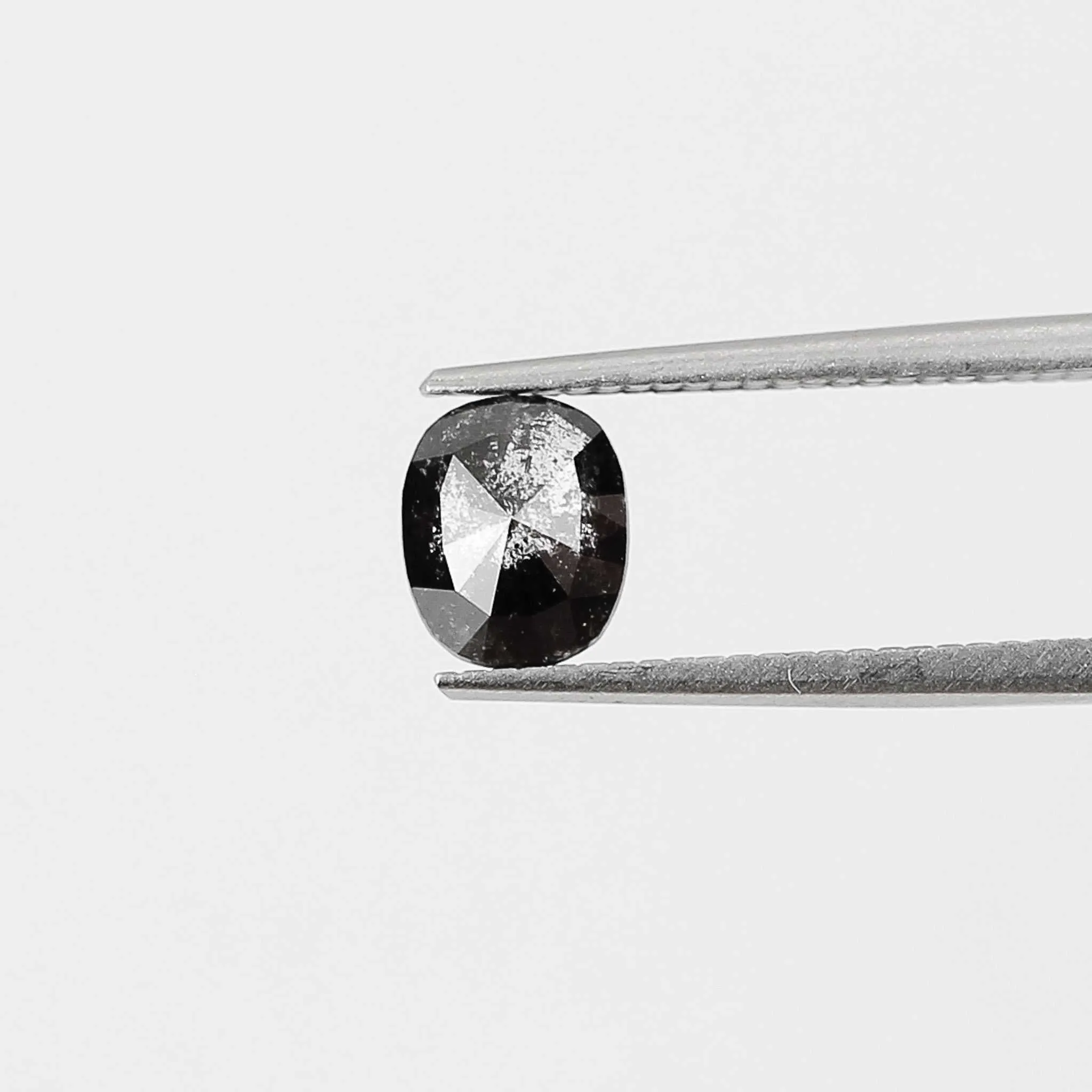 1.01ct Cushion Rose Cut Salt and Pepper Diamond