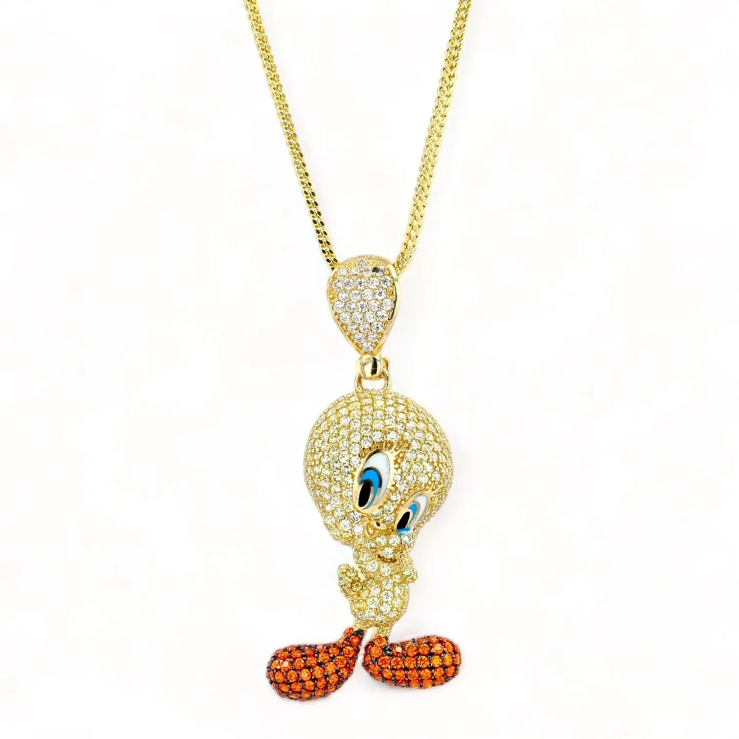 10K yellow gold piolin necklace-8901