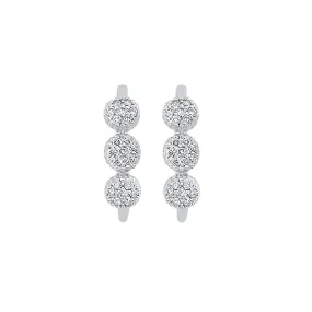 10KT Circle Bar Earrings -- 1/8 CTW