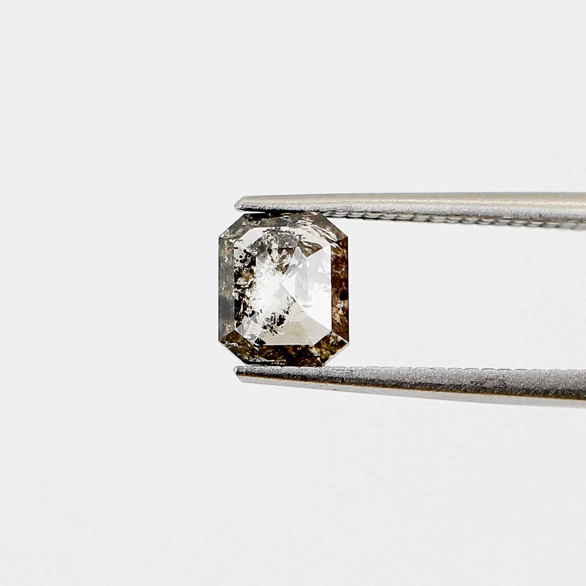 1.14ct Rectangular Rose Cut Salt and Pepper Diamond