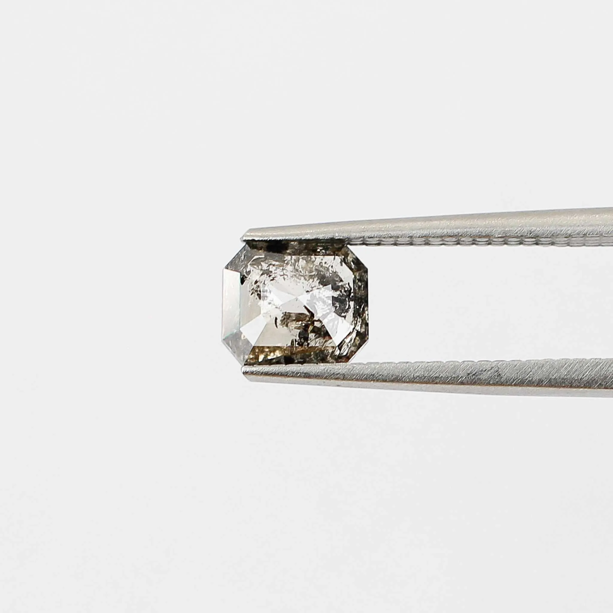 1.14ct Rectangular Rose Cut Salt and Pepper Diamond