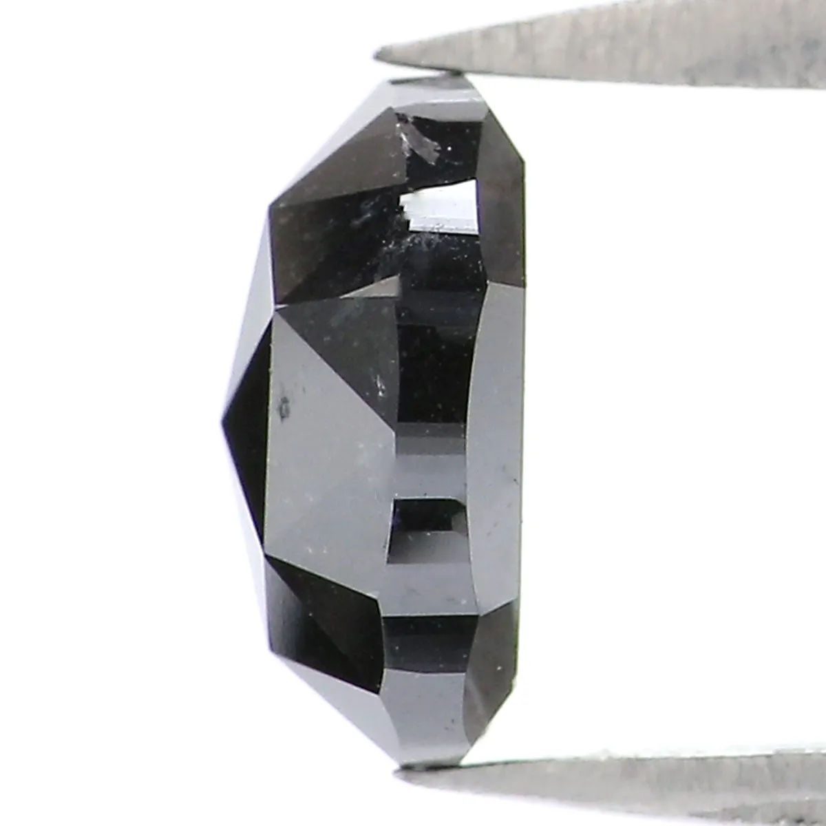 1.31 CT Natural Loose Oval Shape Diamond Black Oval Rose Cut Diamond 7.10 MM Natural Loose Black Color Oval Shape Rose Cut Diamo