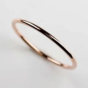 1.3mm 14k Rose Gold Round Stacking Ring