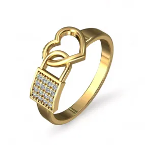 14k eternity diamonds love ring