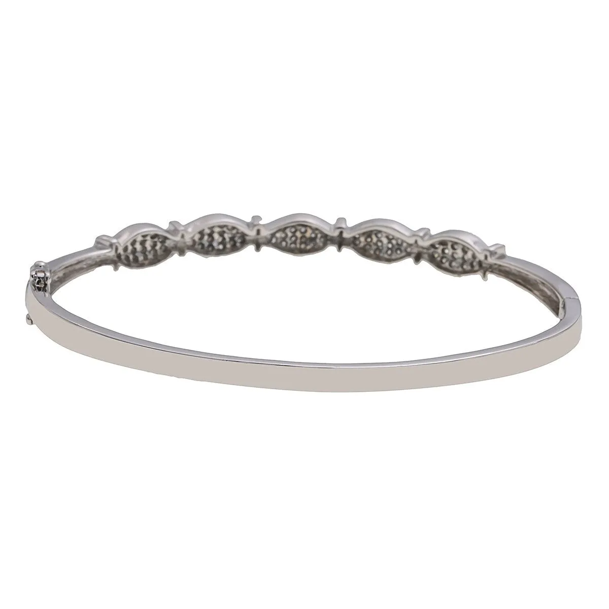 14K White Gold Women's Bracelet With 1.18 CT Diamonds Of Round Diamonds