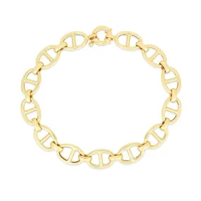 14K Yellow Gold Mariner Link Bracelet - 7.5