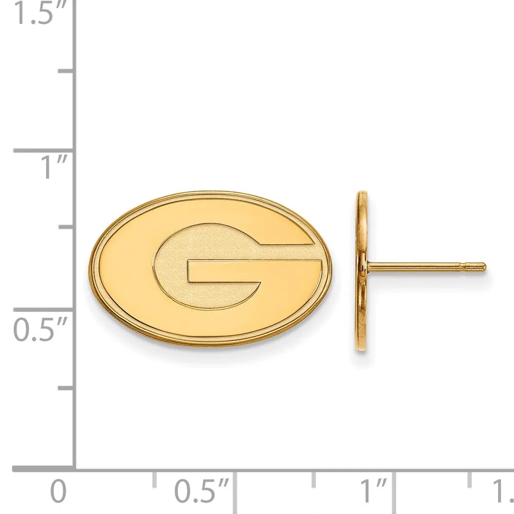 14k Yellow Gold University of Georgia Small Initial G Post Earrings