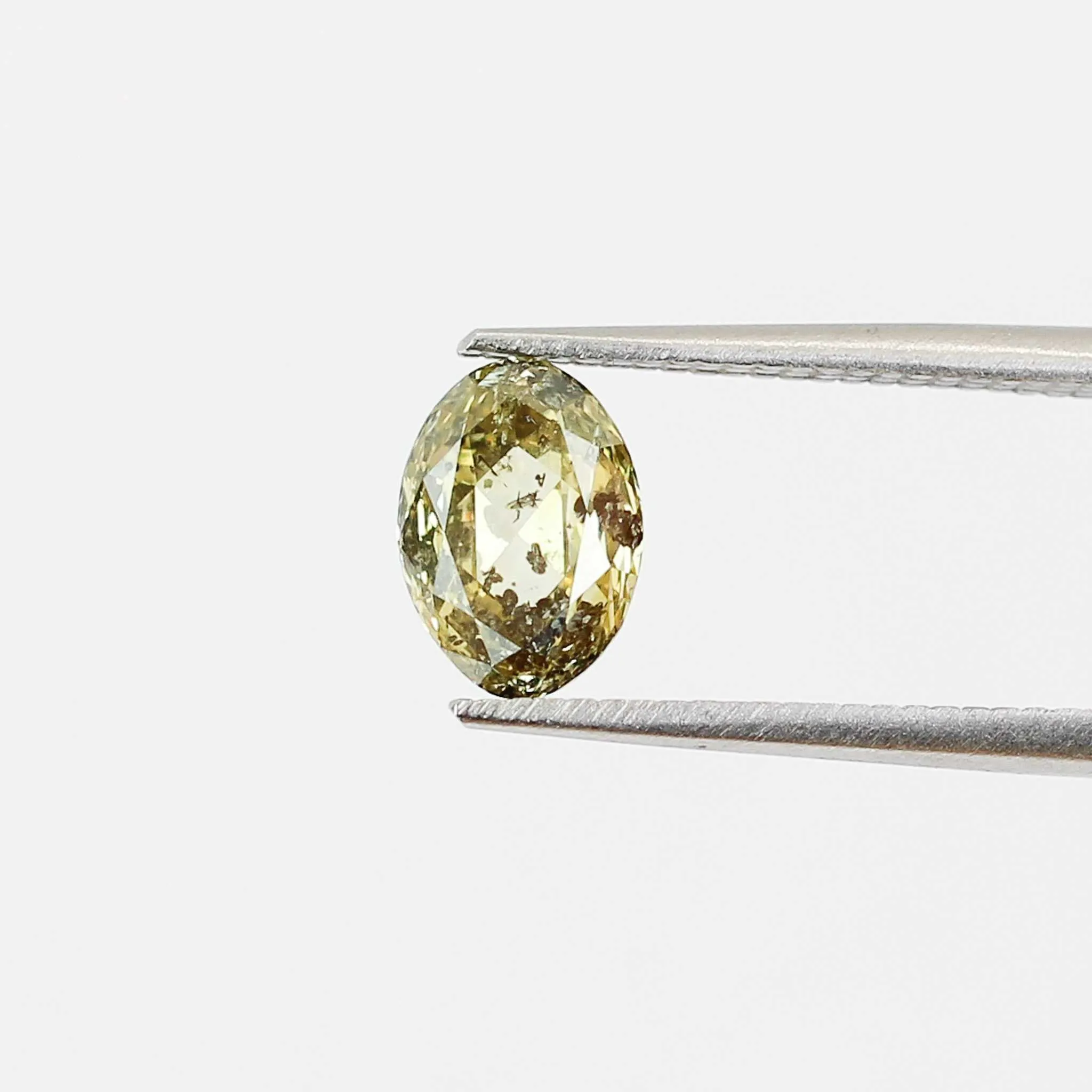 1.57ct Oval Green Salt and Pepper Diamond