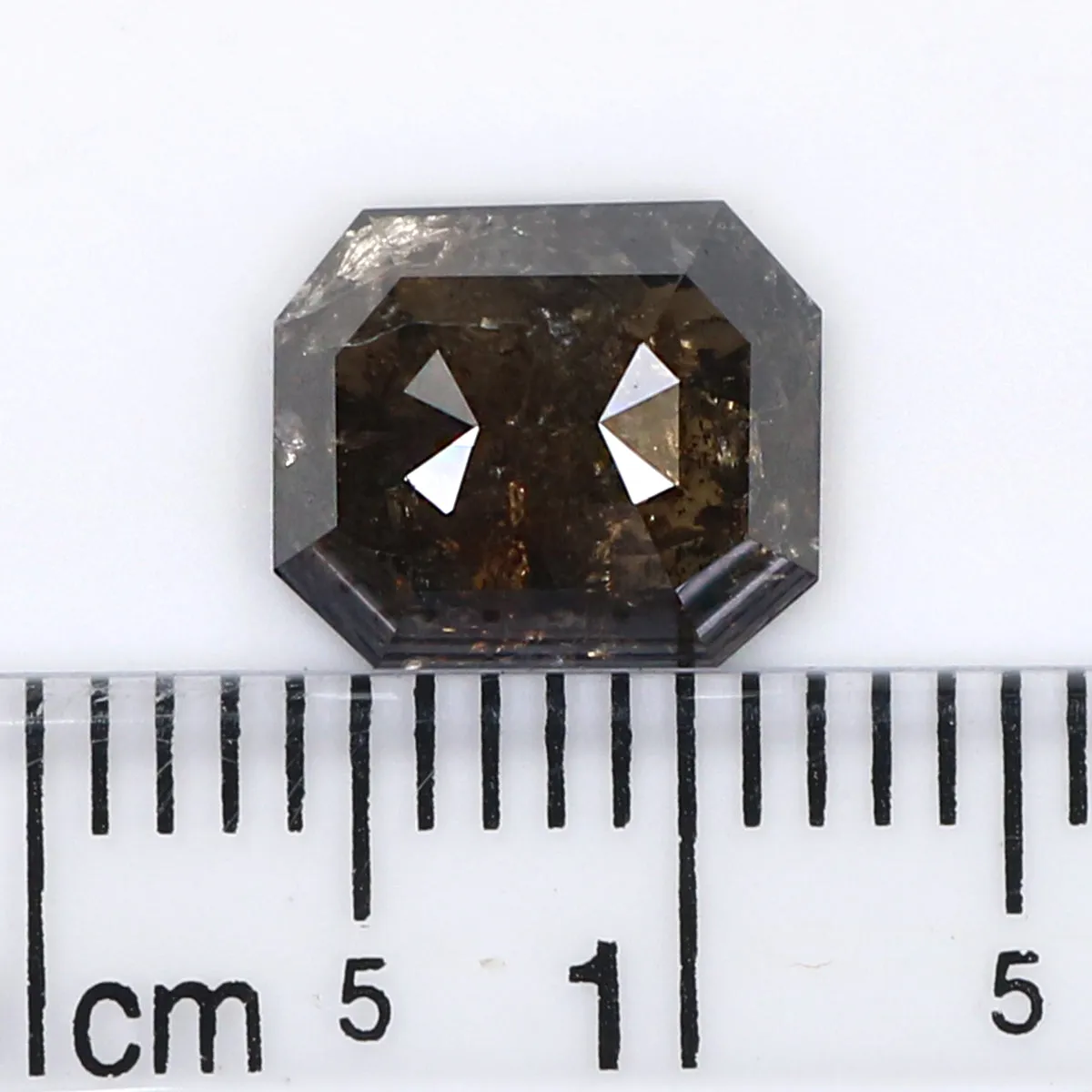 1.78 CT Natural Loose Radiant Shape Diamond Brown Color Radiant Cut Diamond 8.50 MM Natural Brown Diamond Radiant Rose Cut Diamo