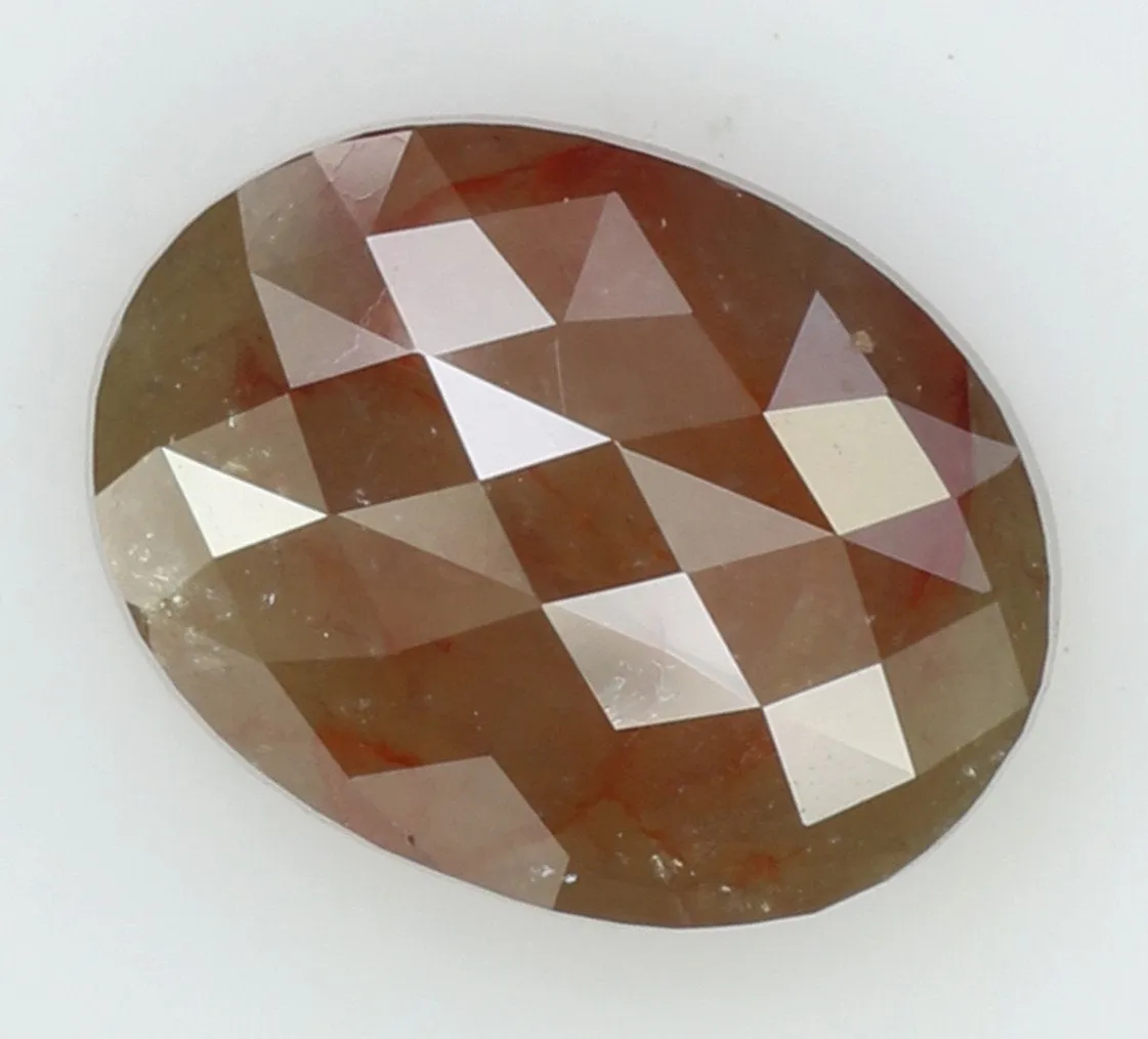 2.27 Ct Natural Loose Diamond Oval Grey Brown Color I3 Clarity 9.60 MM KDL7876