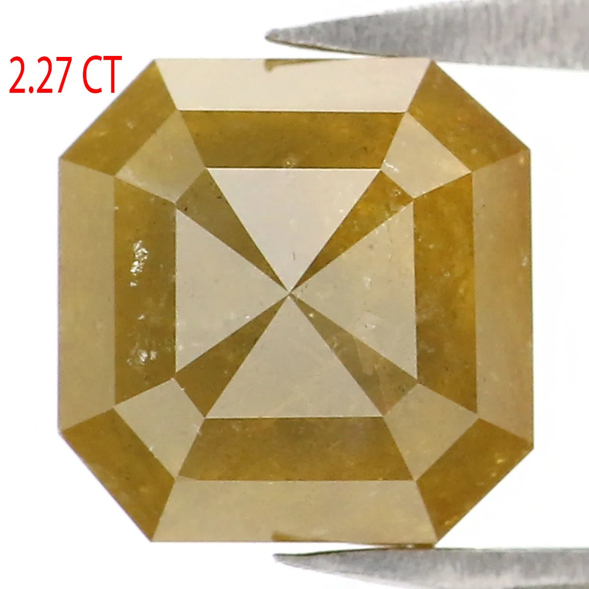 2.27 CT Natural Loose Radiant Shape Diamond Yellow Color Radiant Cut Diamond 7.00 MM Natural Loose Radiant Shape Rose Cut Diamon