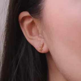 3-Star Stud Earrings