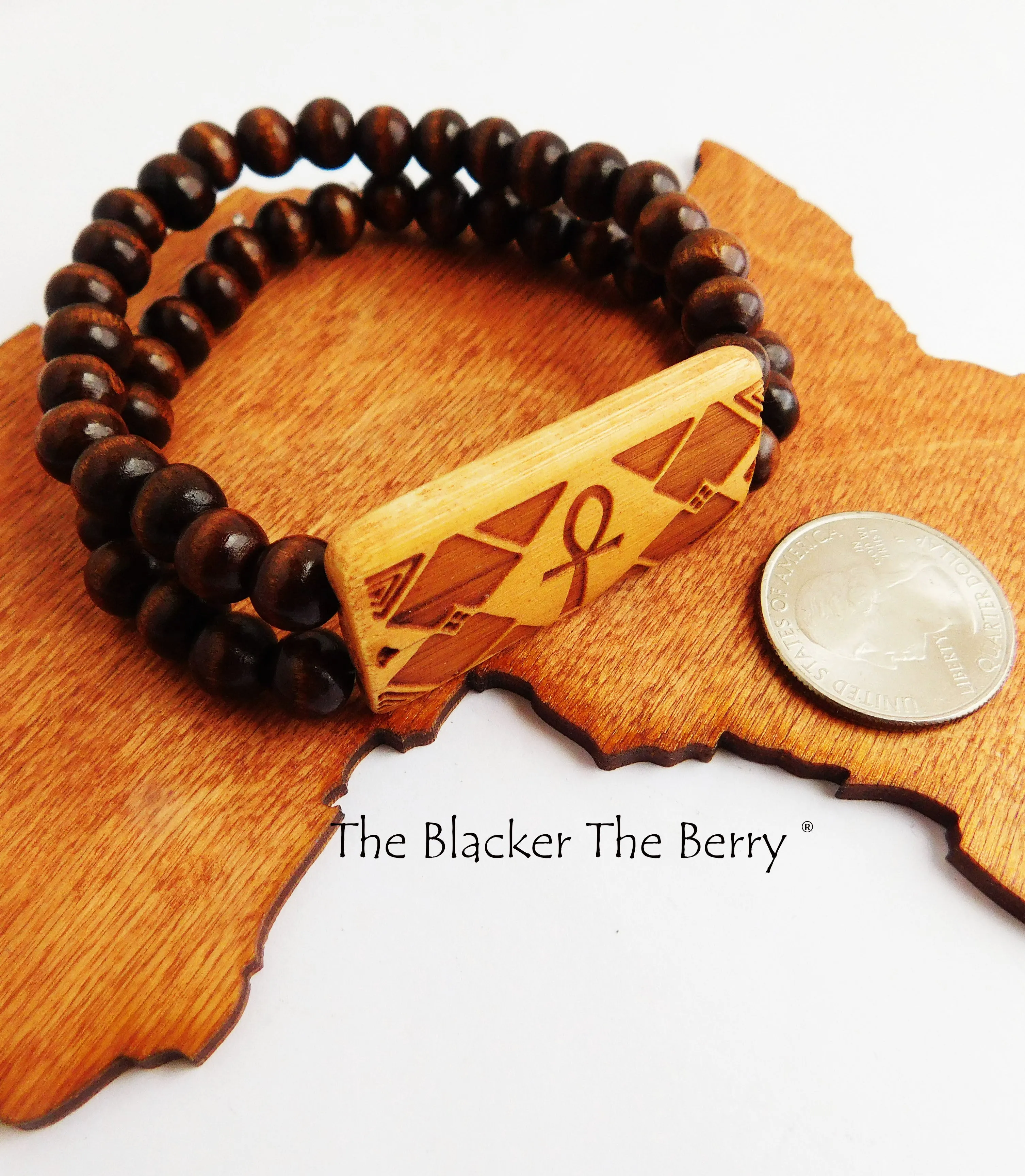 Ankh Bracelet Wooden Jewelry The Blacker The Berry