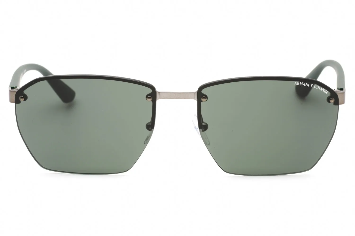 Armani Exchange 0AX2048S Sunglasses Matte Gunmetal/Matte Green/Green