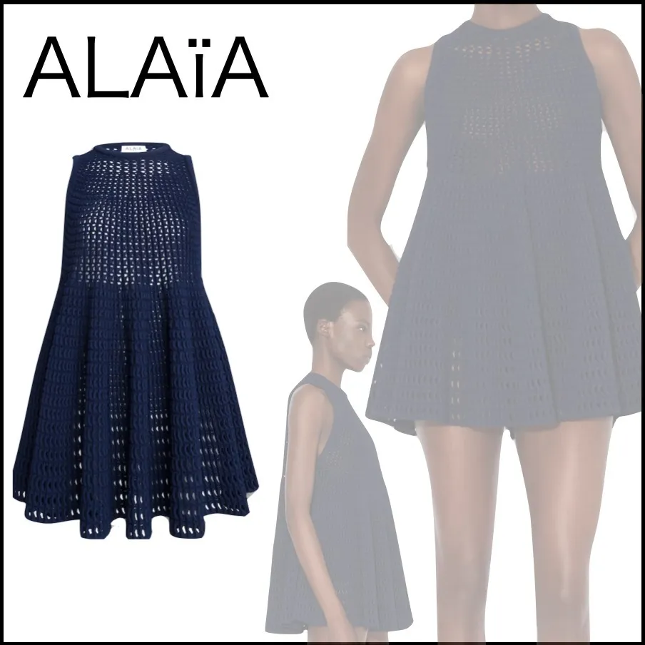 Azzedine Alaia  |Sleeveless Plain Tanks & Camisoles