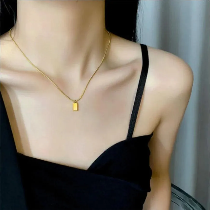 Bar Pendant Necklace Charm Jewelry - Clavicle Chain EL418