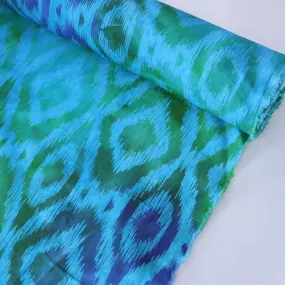 Batik Cotton - Turquoise - Diamonds