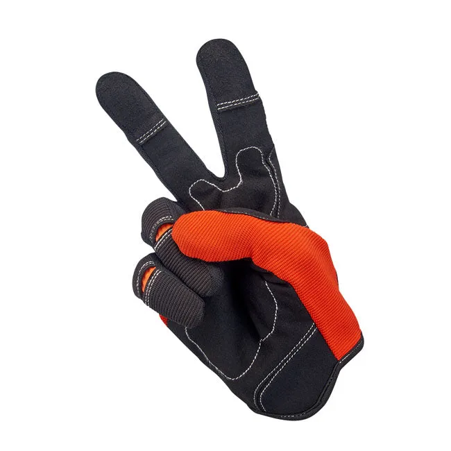 BILTWELL MOTO GLOVES ORANGE/BLACK