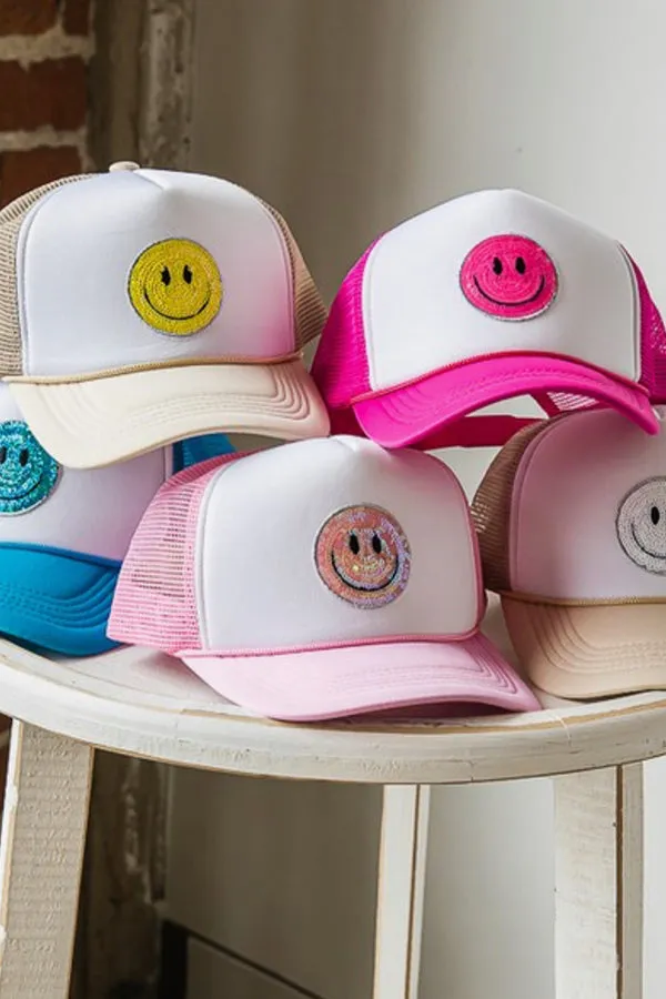 BK Smiley Patch Trucker Hat