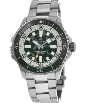 Breitling Superocean Automatic 46 Super Diver Green Dial Titanium Men's Watch E10379D31L1E1