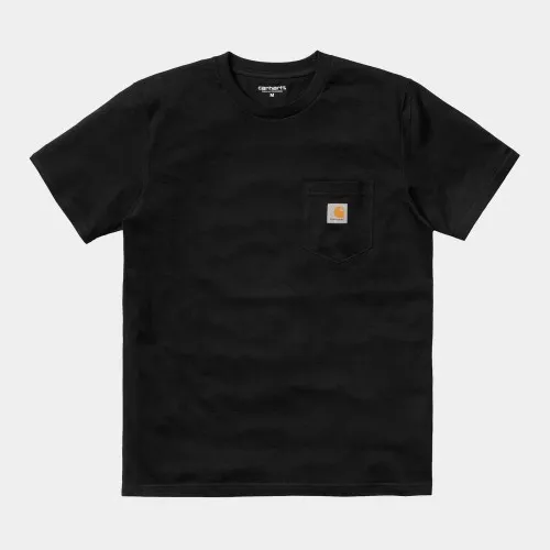 Carhartt WIP Classic Pocket T-Shirt Black regular fit chest pocket square label