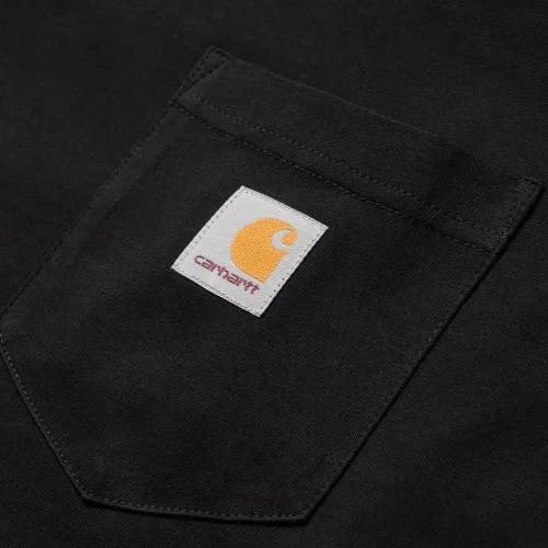 Carhartt WIP Classic Pocket T-Shirt Black regular fit chest pocket square label