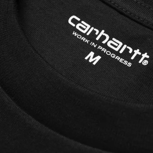 Carhartt WIP Classic Pocket T-Shirt Black regular fit chest pocket square label