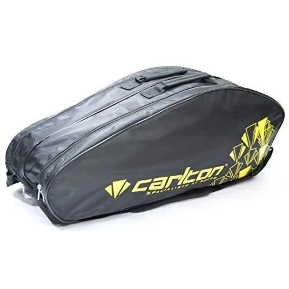 CARLTON Airblade 2 Compartment Badminton Kit Bag (Black/Yellow)