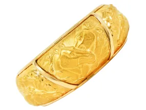 Carrera y Carrera 18 Karat Yellow Gold Ecuestre Horse Cuff Bracelet