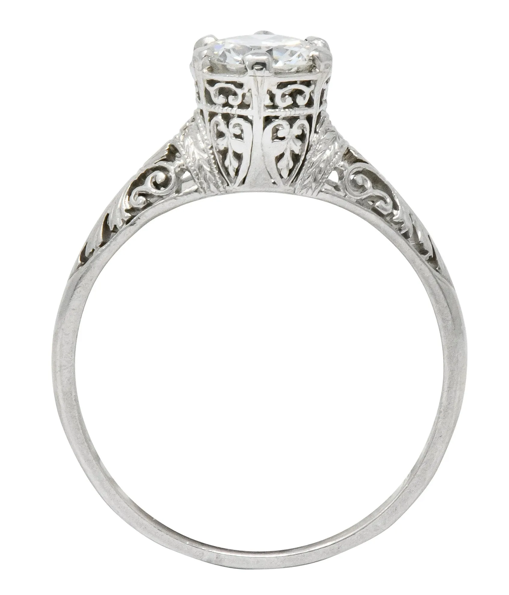 Carter, Gough & Co. Edwardian 0.89 CTW Diamond Platinum Engagement Ring