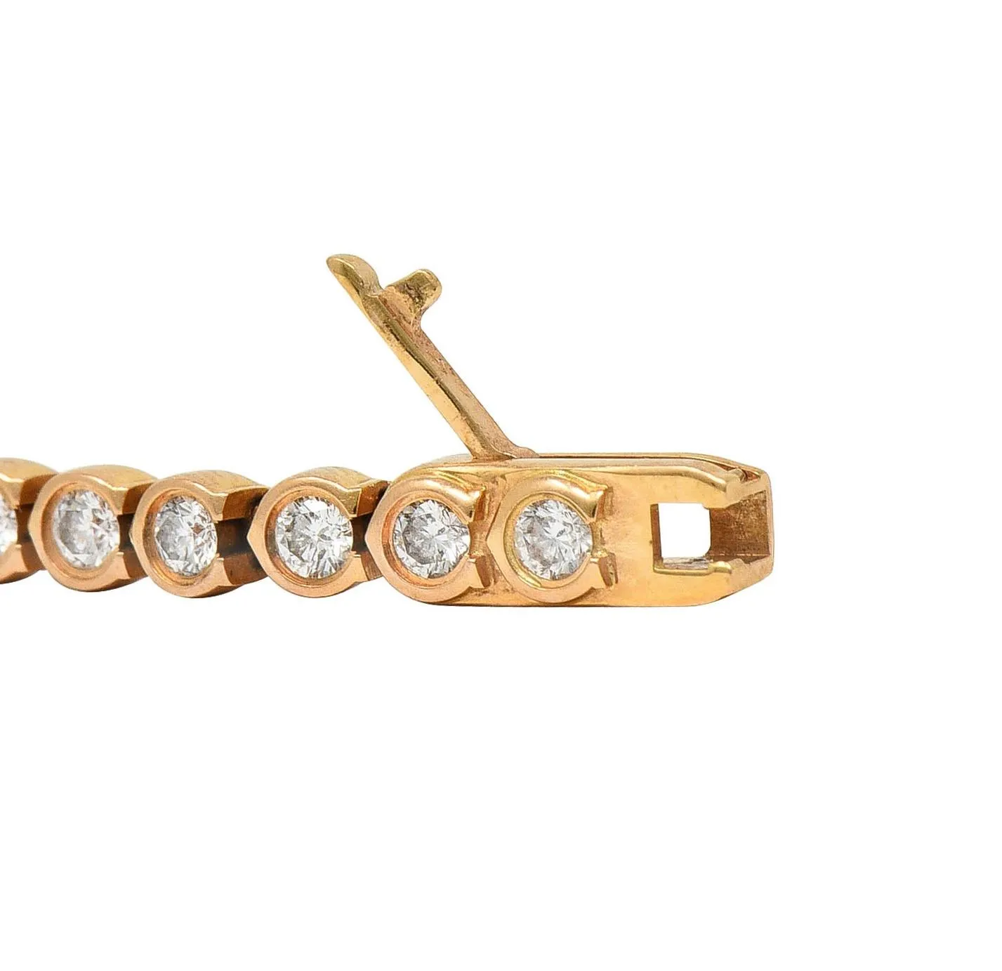 Cartier 2.54 CTW Diamond 18 Karat Rose Gold C De Cartier Line Bracelet