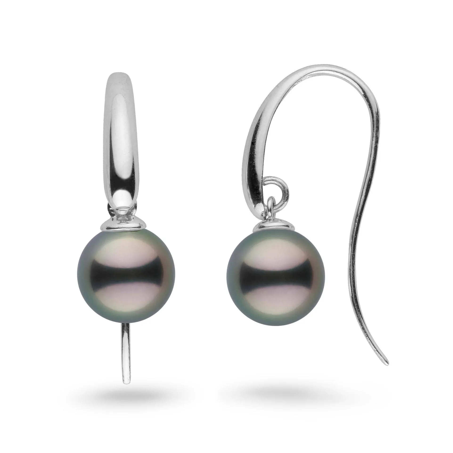 Cascade Collection 9.0-10.0 mm Tahitian Pearl Earrings