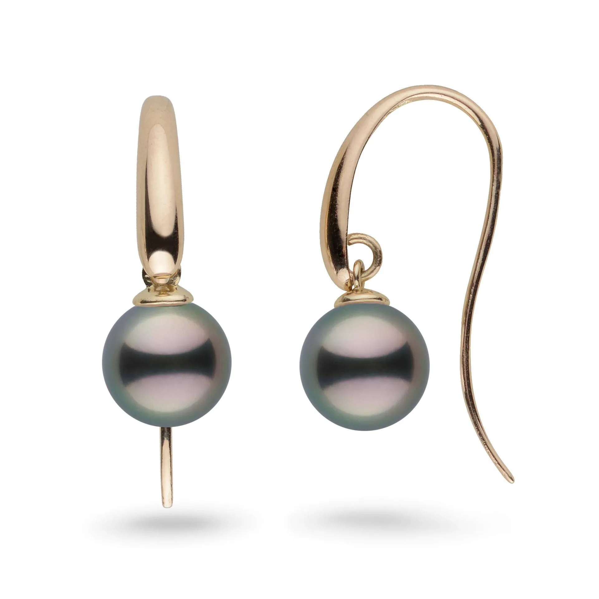 Cascade Collection 9.0-10.0 mm Tahitian Pearl Earrings