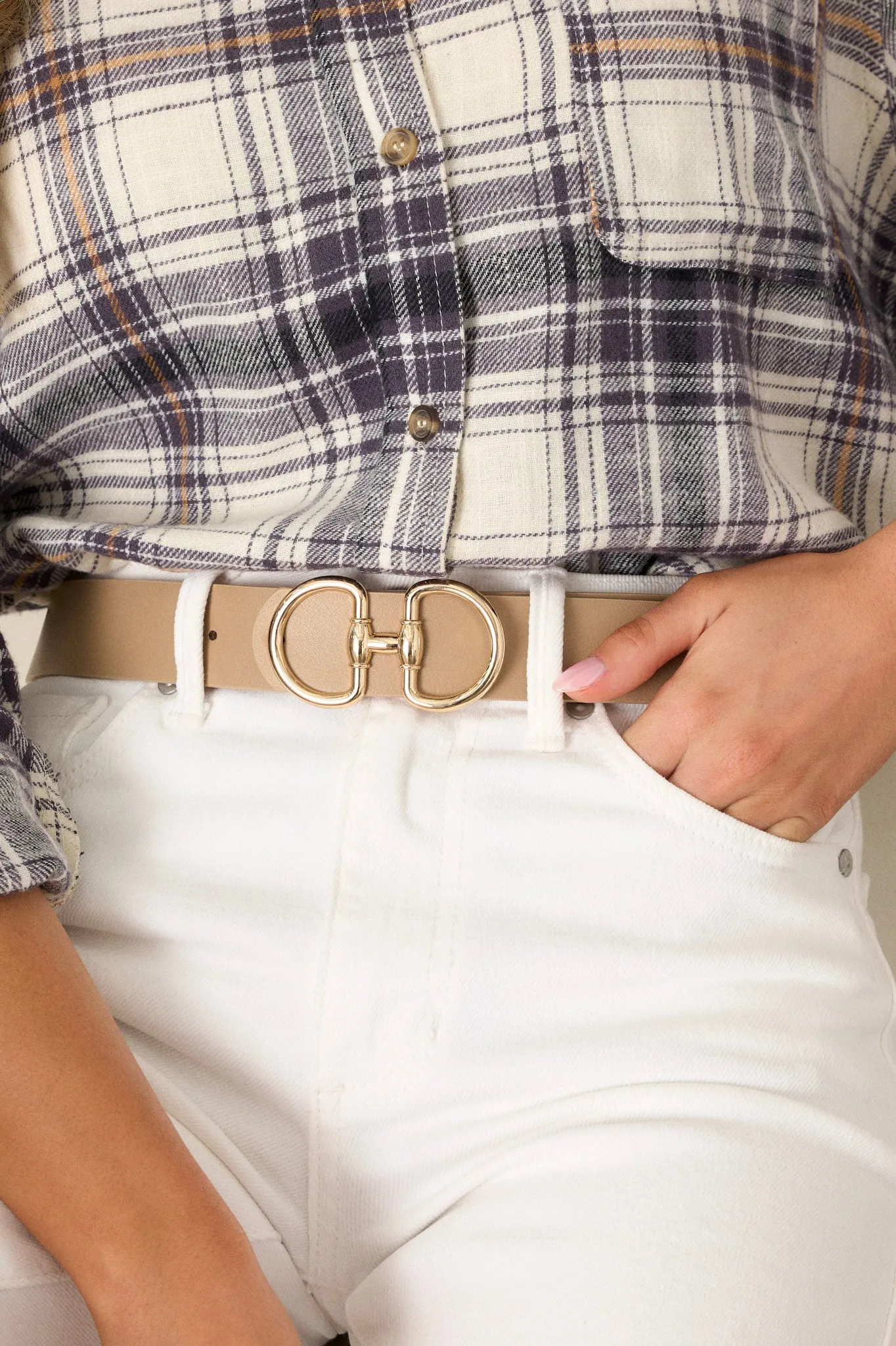 Catch My Drift Taupe Belt