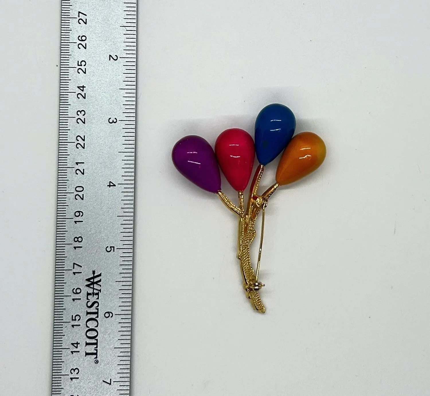 Cheerful Colorful Balloon Bouquet Brooch