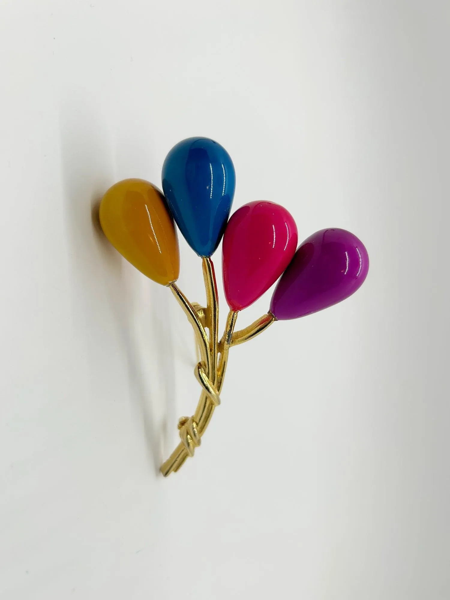 Cheerful Colorful Balloon Bouquet Brooch